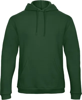 Productafbeelding van B&C WUI24 | Herenhoodie met capuchon / Kangoeroezak - Kleur: Groen (flessenkleur) - Maat: XL