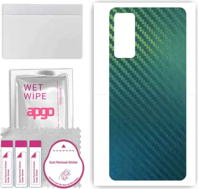 Produktbild von apgo Rückseite Schutzfolie, Skin, kompatibel mit Xiaomi Civi, Hinten Displayschutzfolie aus Vinylfolie, kratzfest, einfache Montage - Kohlenstoff-Chamäleon CAKA1