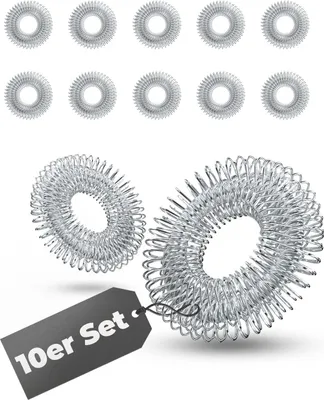Produktbild von Akupressurringe 10er Set (silber)