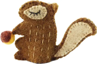 Produktbild von Fingerpuppe aus Filz - Eichhörnchen - Finger Püppchen