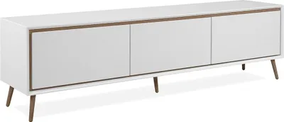 Immagine prodotto di Mobile TV - ARONA - Bianco / Rovere artigianale - 3 ripiani - 175 x 50 x 38 cm
