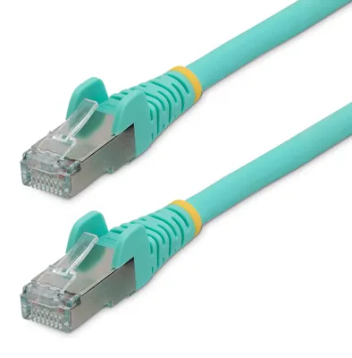 Productafbeelding van 1m Cat6a LSZH Snagless S/FTP Patchkabel, 100W PoE++, Aqua