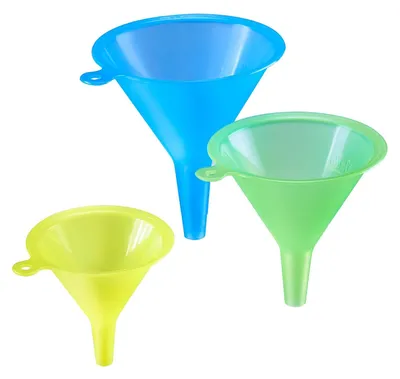 3er-Set Einfülltrichter, Kunststoff, BPA-frei, Ø 70/90/105 mm