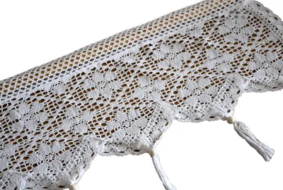 Image de Rideau blanc en dentelle 30/250 Blanc ZAZDOSTKA