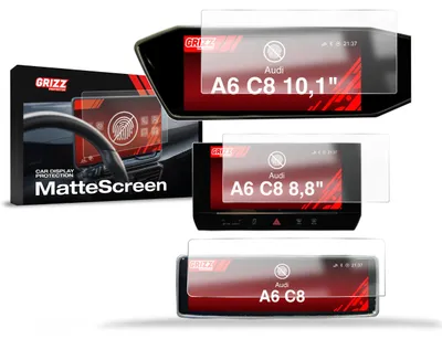 Produktbild von Matte Autodisplayfolie 3in1 für Audi A6 C8 (2018-2024), Grizz Protector