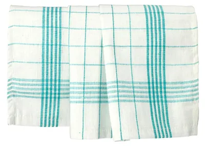 Produktbild von Geschirrtücher 70 cm x 50 cm weiss/blau "Baumwolle"