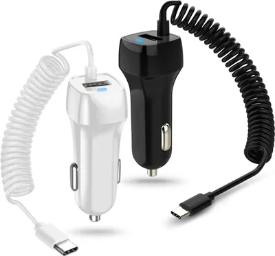 Produktbild von Auto Ladekabel für Apple iPhone 16 16e 15 Plus Pro Max USB_C 15W Ladegerät Kabel, Farbe:Weiss