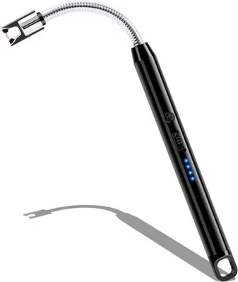 Produktbild von LcFun Stabfeuerzeug, Lichtbogen Feuerzeug Elektrisch, Elektrisches Lang Winddicht USB Feuerzeuge für Küche Camping Feuerwerk (Schwarz)