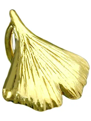 Produktbild von Anhänger 9mm Ginkgoblatt glänzend 9Kt GOLD gold 9x8mm