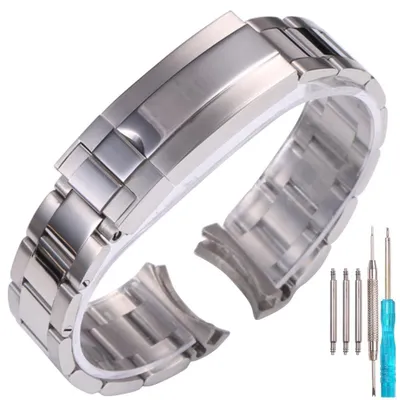 Produktbild von Ersatzarmband aus Edelstahl mit Faltschließe - 20 mm