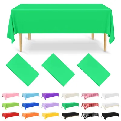 Obrázek produktu pro Jednorázová ubrus, tmavě zelená, 137 x 274 cm, 3 kusy, materiál PEVA, voděodolná, obdélníková