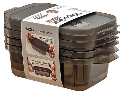 Image de Lot de 3 boîtes de conservation alimentaires de 600 ml