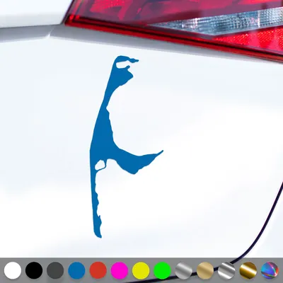 Produktbild von PantherPixel Sylt Aufkleber Insel Umriss Kontur Nordsee Sticker Auto Geschenkidee Farbe Blau