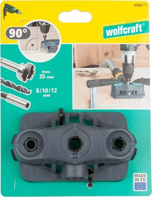Immagine prodotto di 1 guida di foratura mobile WOLFCRAFT + porta punte in legno
