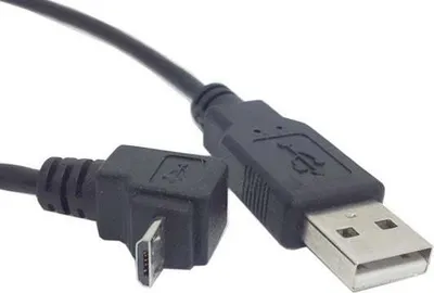Produktbild von System-S Micro USB Adapter Datenkabel ladekabel Kabel 90° gewinkelt Winkelstecker 20 cm