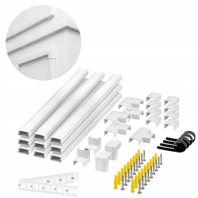 Imagen del producto de Virone MH-DUCTSET/W: Juego de canaletas para cables, 67 piezas, color blanco