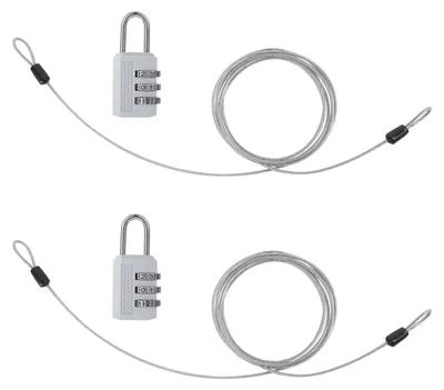 Imagen del producto de Omgoods: Candado de seguridad con ojales y cable de acero inoxidable de 2 metros de grosor