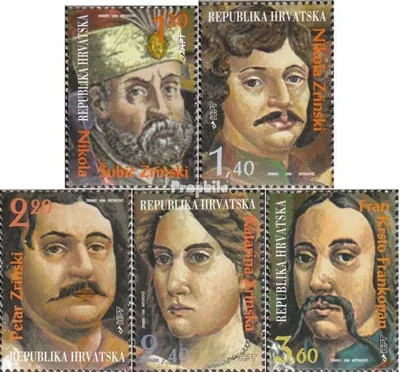 Produktbild von Briefmarken Kroatien 1996 Mi 377-381 (kompl.Ausg.) gestempelt Fürstenfamilie