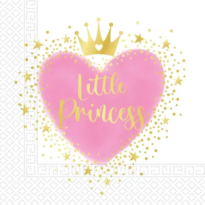 Produktbild von Servietten, 2-lagig. My Little Princess, 33x33 cm, 20 Stück.