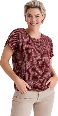 Produktbild von Stooker Women STCLEA PRINT Damen T-Shirt Regular Fit 44/46 red mosaic aop
