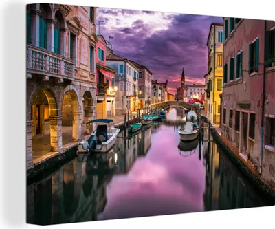 Produktbild von OneMillionCanvasses® - Leinwandbilder - 140x90 cm, Italien - Wasser - Venedig, Wandbilder Kunstdruck Wanddekoration