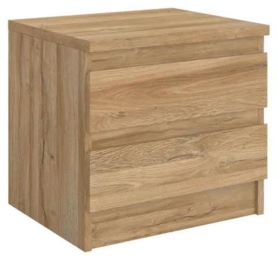 Produktbild von Nachttisch ASTER Nachtschrank Nachtkommode mit 2 grifflosen Schubladen in Wildeiche