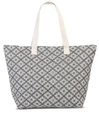 Produktbild von Strandtasche aus Paperbast schwarz/weiß