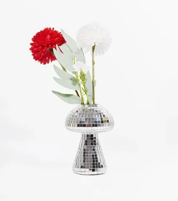 Produktbild von Dekovase Pilz Spiegelglas 12 cm retro Design aus Glas
