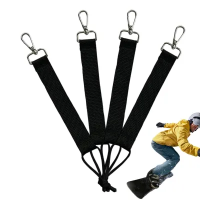 Imagen del producto de Conjunto de cuerdas para snowboard de nylon resistente al desgaste, con hebillas metálicas
