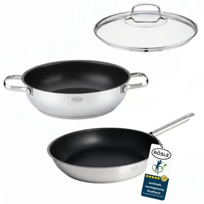 Produktbild von RÖSLE Elegance Set Bratpfanne 28 cm und Servierpfanne 28 cm mit Deckel ProPlex
