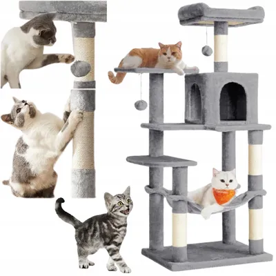 Produktbild von Feandrea Großer Katzen Kratzbaum mit 6 Ebenen, 143cm
