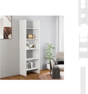 Produktbild von vidaXL Bücherregal Weiß 60x35x180 cm Holzwerkstoff -  Bücherregale & Bücherschränke