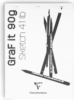 Produktbild von Clairefontaine 10x Skizzenblock A5 GraF'it, 80 Blatt Weiß 96670C