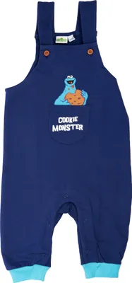 Produktbild von Sesamstraße Latzhose für Jungen - Krümelmonster Hose mit Hosenträger Overall Cookie Monster Blau 62-68