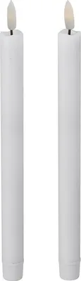 Image de Bougies de table en cire avec LED, 25 cm