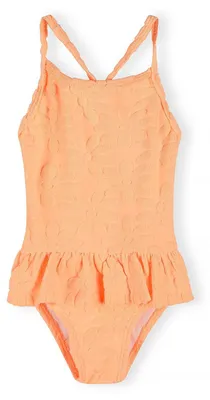 Minoti Badeanzug Orange für Mädchen, Vorderansicht 2