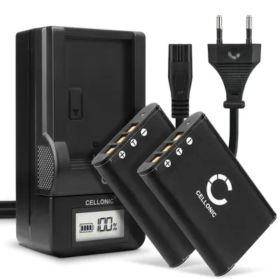 Immagine prodotto di CELLONIC 2x Batteria per Fotocamera Compatibile con Nikon Coolpix S550, Coolpix S560, MH-63 – (600mAh, 3.7V) + Caricabatteria