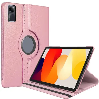 Image de Coque pour Xiaomi Redmi Pad SE 11 Pouces, Protection Antichoc Rotatif 360° Veille-Réveil - Rose