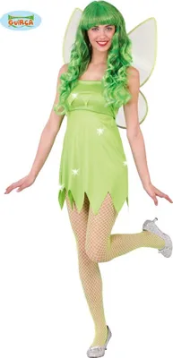 A woman wearing a fairy costume.