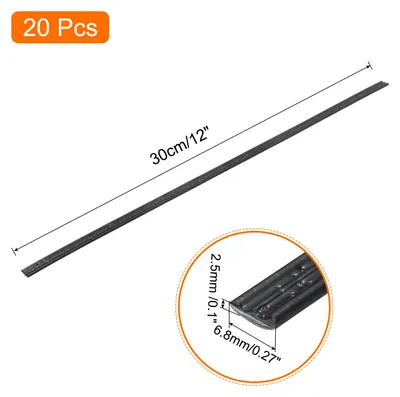 Produktbild von 20 Stš¹ck 300mm Kunststoff Schwei?st?be PE Schwei? Draht Kunststoff Schwei?en Schwei? Streifen fš¹r Plastik Schwei?ger?t Schwei?reparatur Schwarz
