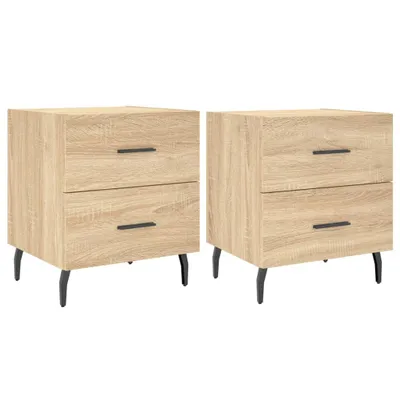 Produktbild von Nachttische 2 Stk. Sonoma-Eiche 40x35x47,5 cm Holzwerkstoff