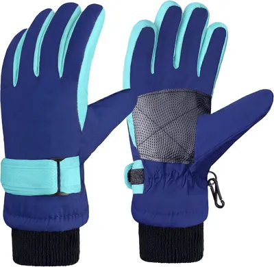Productafbeelding van Winterhandschoenen kinderen - Waterdicht en winddicht - Warme fleece - Siliconen antislip - Skihandschoenen