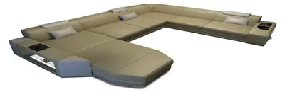 Produktbild von XXL Wohnlandschaft Mega Prato U-Form in Leder