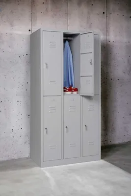 Produktbild von Garderobenschrank 6- türig grau
