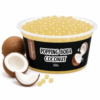 Zdjęcie produktu dla BubbleJoy Popping Boba Kokos 350 g Perły Owocowe do Bubble Tea