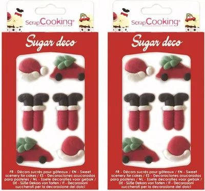 Produktbild von 12 süße Weihnachtsmann-Dekorationen