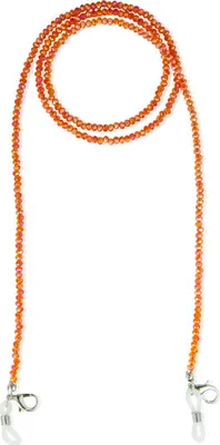 Produktbild von Brillenkette Maskenkette mit Glaskristallperlen - Orange