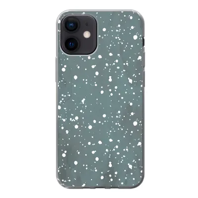Produktbild von MuchoWow® Handyhülle Schutzhülle Hülle für iPhone 12 Polka dots - Grün - Weiß Silikon Softcase Handy Hülle - Schutzhülle