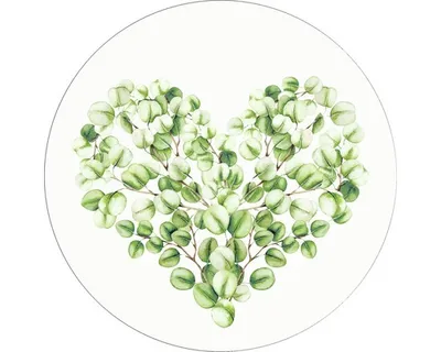 Produktbild von Glasbild Eucalyptus Heart Ø 20 cm