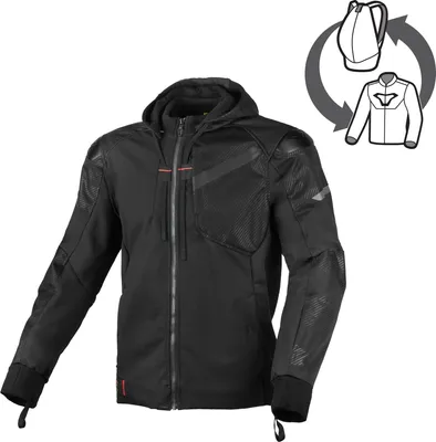 Produktbild von Macna Distec Motorrad Textiljacke, schwarz, 2XL